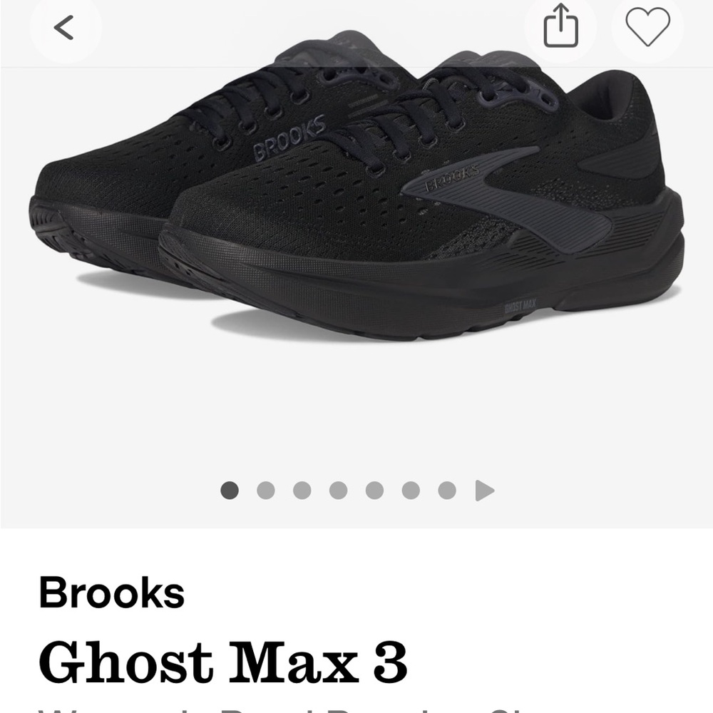Brooks Ghost Max 3 Women's Road Running Shoes - Black onyx.
